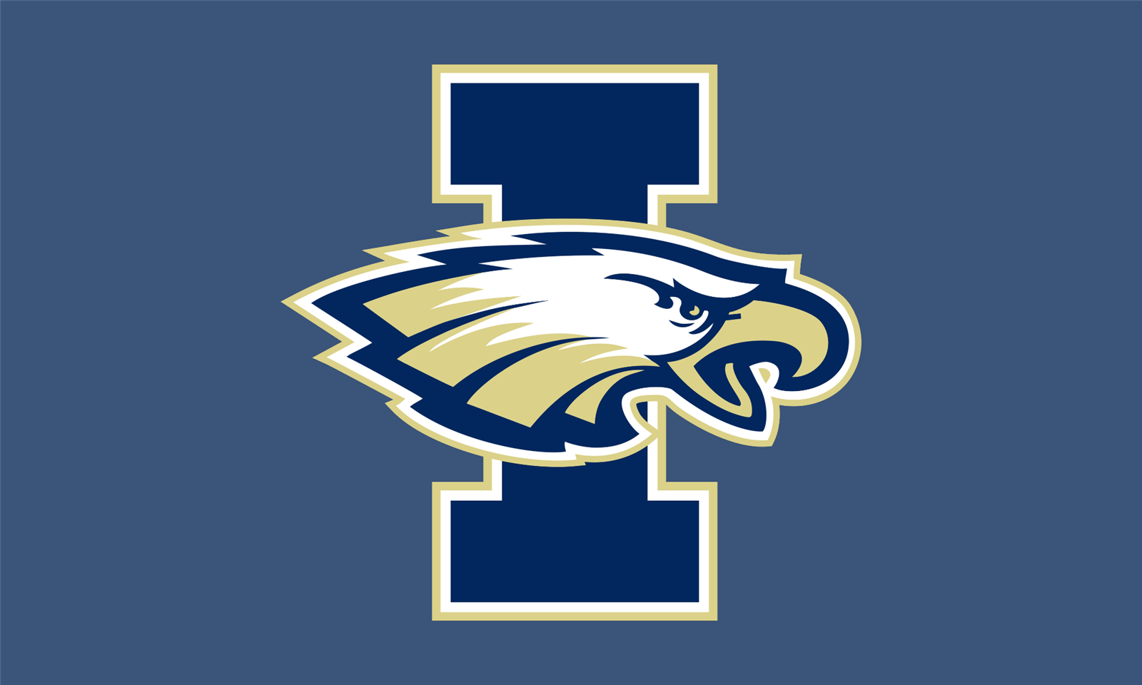 Independence High logo on blue background